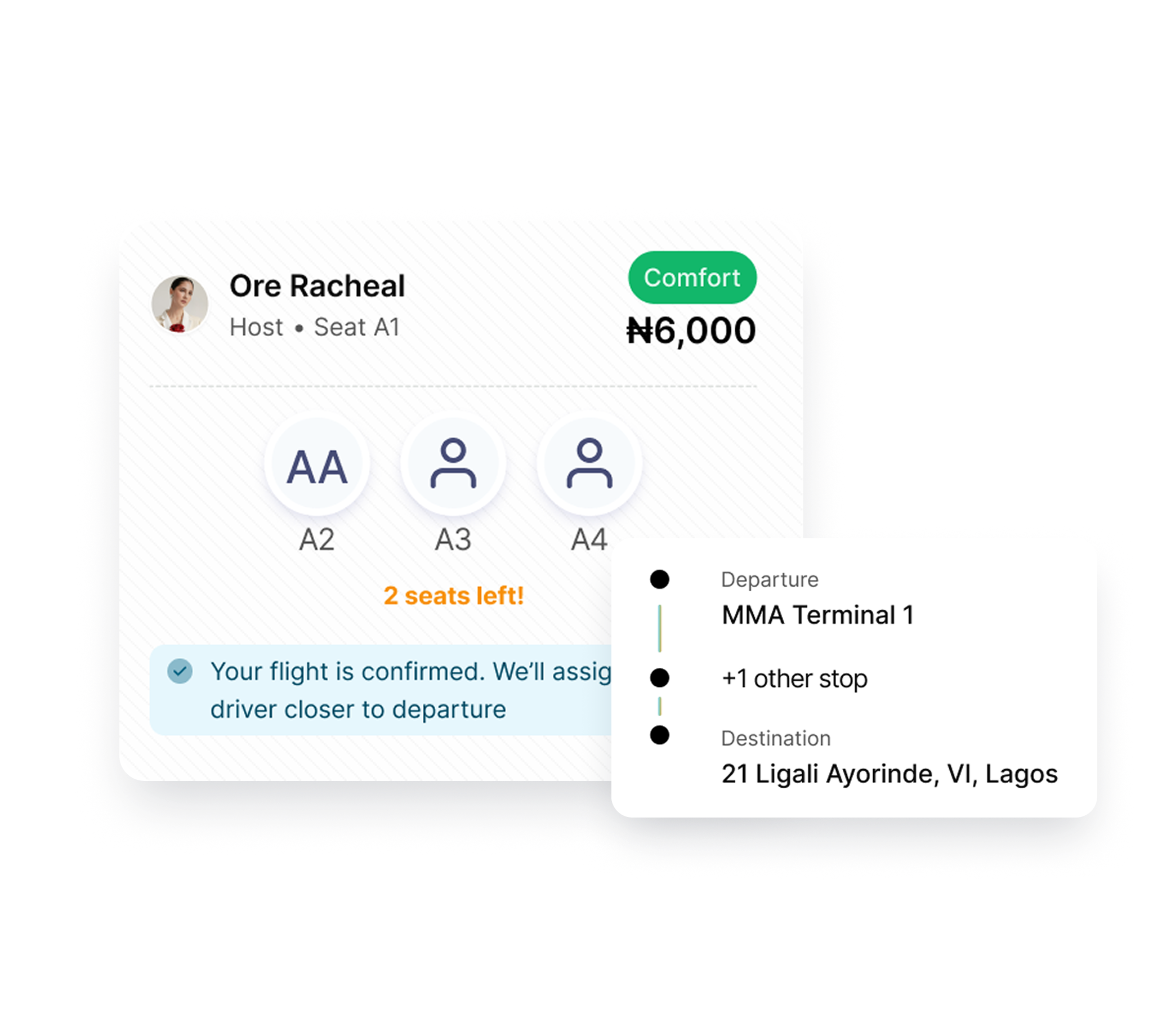 You're matched with verified travelers going your way.